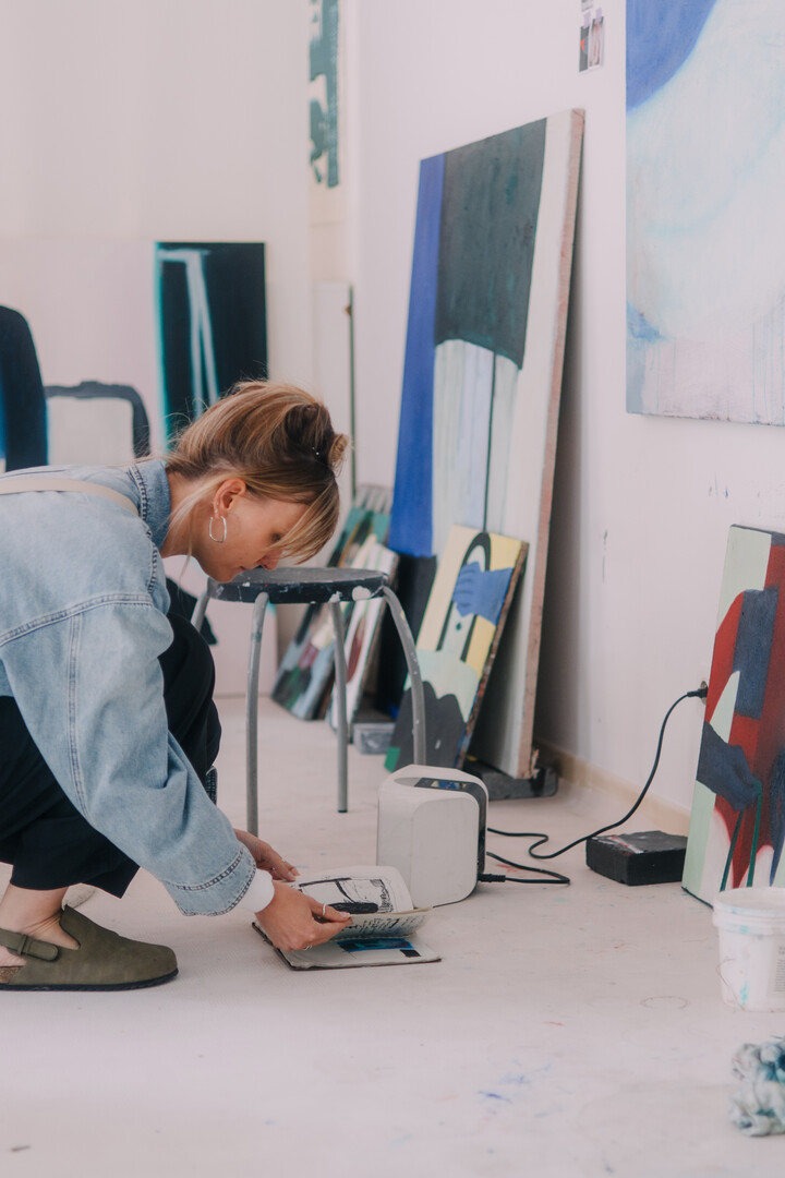 Atelier van Marilou Dejans tijdens Atelier in beeld, foto door Willem Mevis