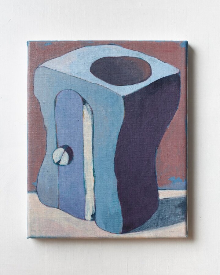 Pencil Sharpener With Delusions Of Grandeur, acrylverf en kleurpotlood op geplooid papier, 30 x 24 cm, 2025.jpg